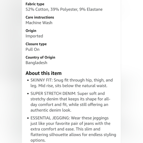 *NWT Amazon Essentials Women's Pull-On Knit Jegging - Picture 2 of 5